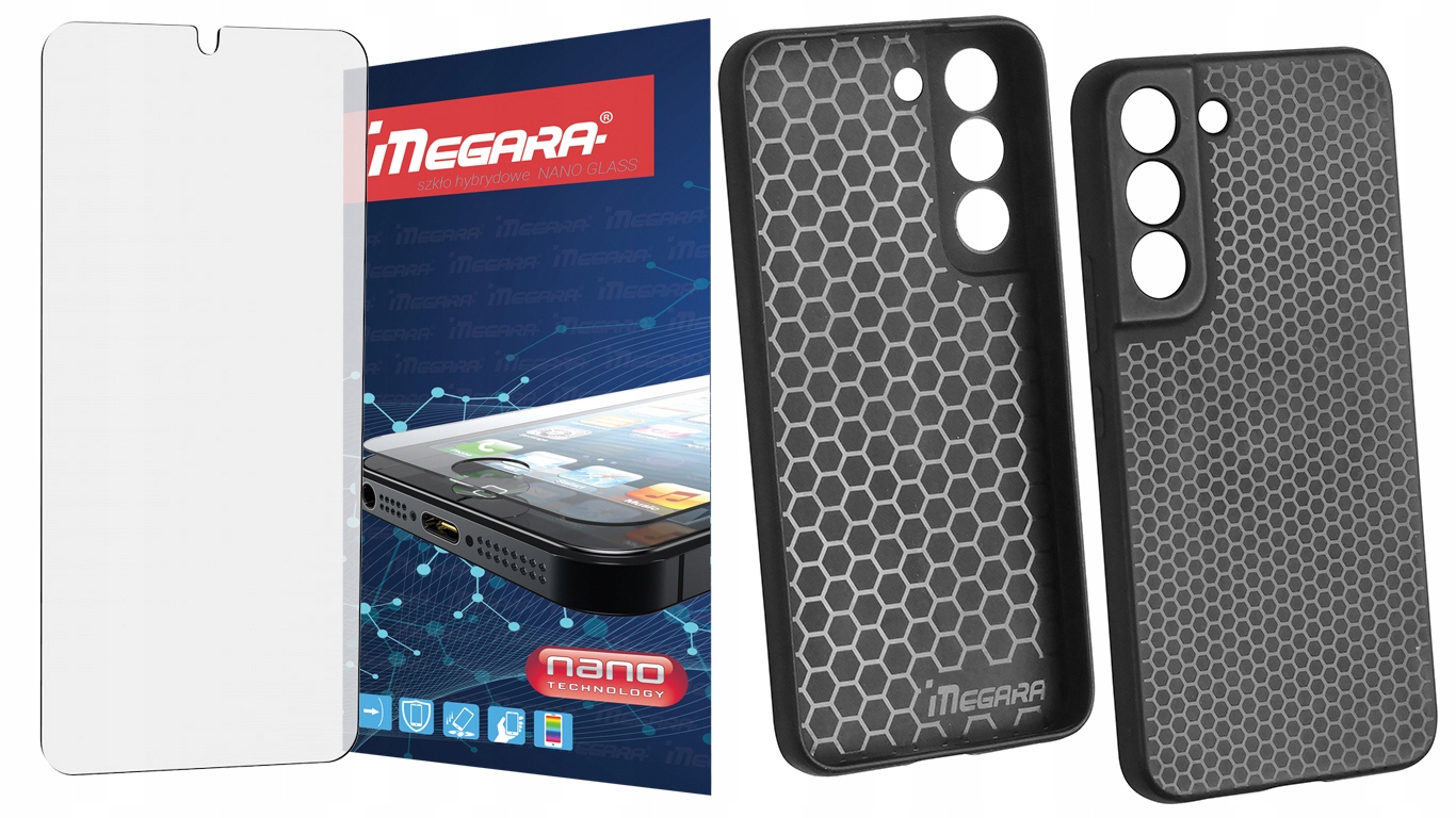 Megara Hybrid-schutzglas + Hülle Für Samsung Galaxy S22
