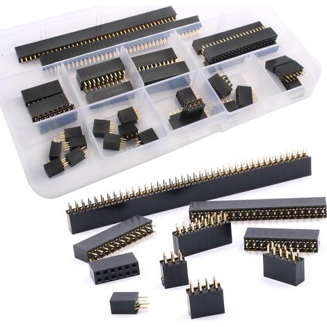 35 Stück 2,54 Mm Leiterplatten-buchsenstecker, Zweireihig (2/3/4/5/6/8/10/12/20/40 Pins) Für Arduino Stackable Shields, Prototypen