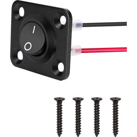 Stück 12v-24v Wippschalter, Runder Wippschalter, 1-fach, Rundes 12v-schaltfeld Für Auto, Lkw, Rennwagen, Boote 6a/250v, 10a/125v