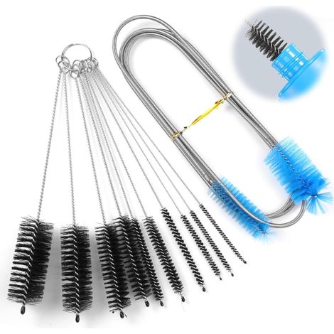 11-teiliges Reinigungsbürsten-set Mit Nylonstrohhalmbürste Für Glasbabyflaschen, Babyflaschen, Wasserkocher, Tastaturen Und Aquarien.
