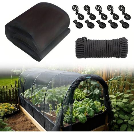 (schwarz) 2,4 X 6 M Insektennetz, Moskitonetz Für Den Außenbereich, Feinmaschiges Moskitonetz, Schutznetz Für Gemüse, Vogelschutznetz, Feinmaschiges Pflanzenschutznetz
