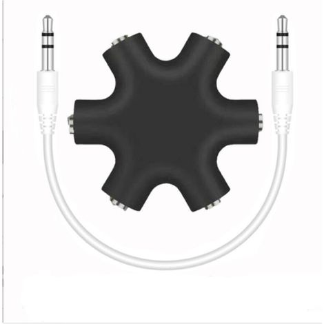 5-kopfhörer-audio-splitter, 3,5-mm-klinkenstecker Auf Klinkenbuchse, Multi-ohr-stereo-kopfhörer-splitter-adapter, Kompatibel Mit Iphone, Samsung, Nokia, Pc, Laptop, Lautsprechern Und Smartphones