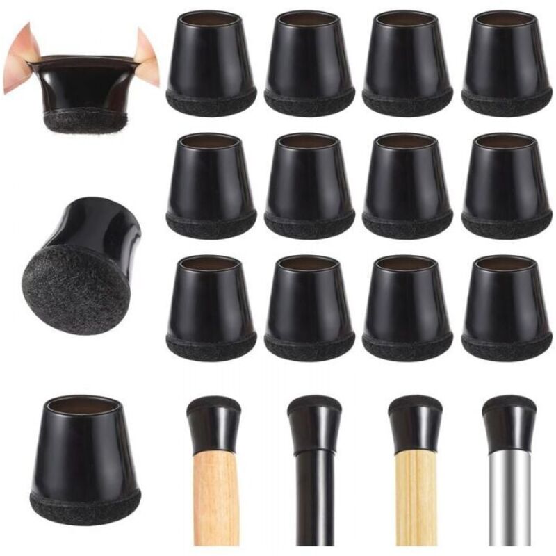 20 Stuhlgleiter, Elastische Filzgleiter, 14-20 Mm Spitzen Zum Schutz Der Tischbeine Und Zur Vermeidung Von Abdrücken Auf Dem Boden (im Lieferumfang Enthalten)