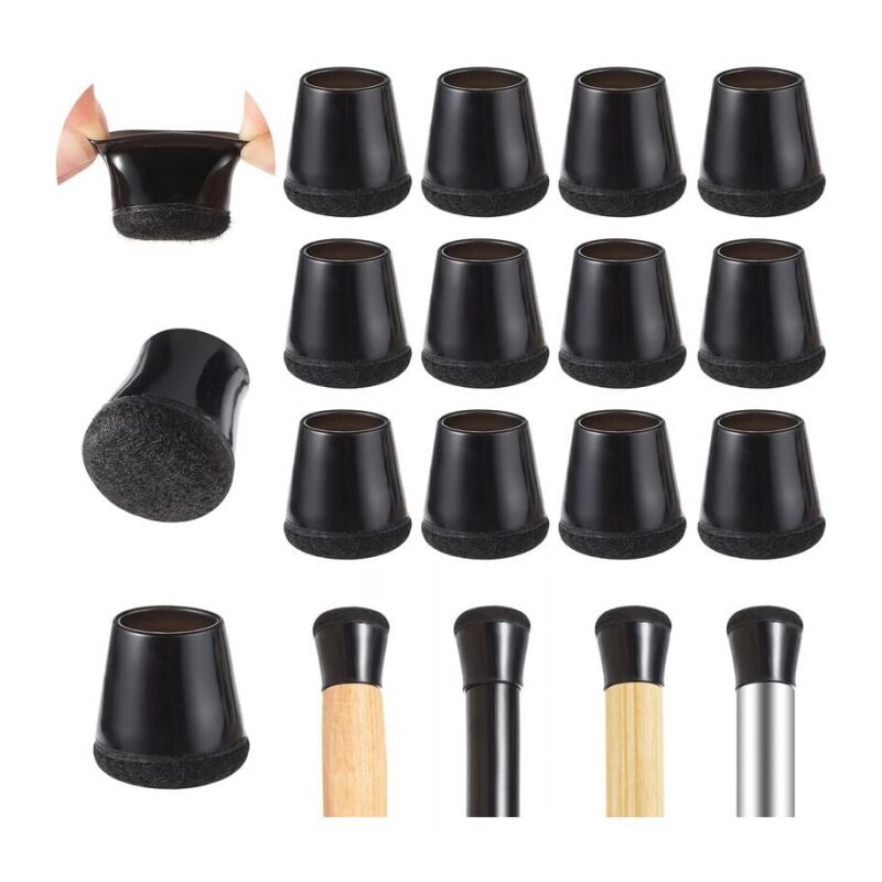 20 Stuhlfüße, Elastischer Stuhlschutz Aus Filz, 14-20 Mm Stuhlgleiter Zum Schutz Der Tischbeine Und Zur Vermeidung Von Streifen Auf Dem Boden (einschließlich