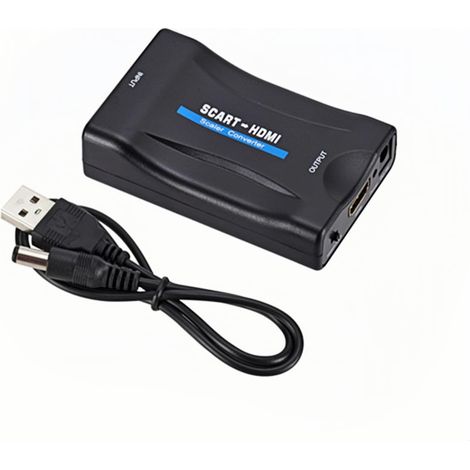 Scart-zu-hdmi-konverter, Scart-zu-hdmi-audio-video-adapter, Full-hd-umschalter (720p/1080p) Für Hdtv/monitor/projektor/set-top-box/vhs/xbox/ps3/sky Blu-ray-dvd-player