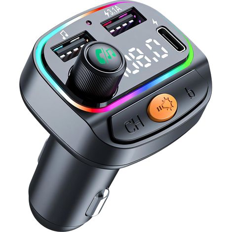 Bluetooth-fm-transmitter Fürs Auto – Bluetooth-autoadapter – Kabellos 5.0 – Freisprechfunktion – Mp3-player – Hi-fi-bassunterstützung