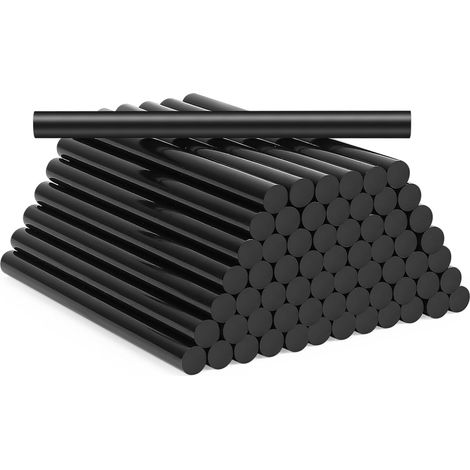 64 Klebesticks Für Heißklebepistolen, 7 Mm X 100 Mm, 7 Mm Heißklebesticks, Schwarze Heißklebesticks, Schnelltrocknend Für Diy-bastelarbeiten