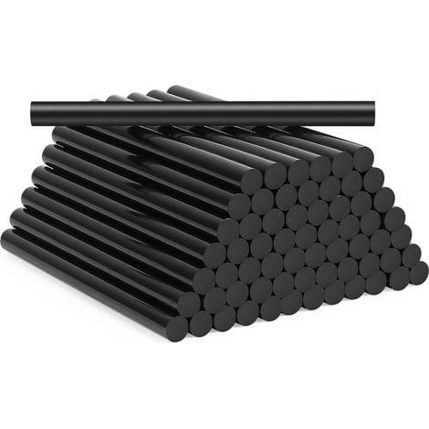 64 Klebesticks Für Heißklebepistolen, 7 Mm X 100 Mm, 7 Mm Heißklebesticks, Schwarze Heißklebesticks, Schnelltrocknend Für Diy-bastelarbeiten