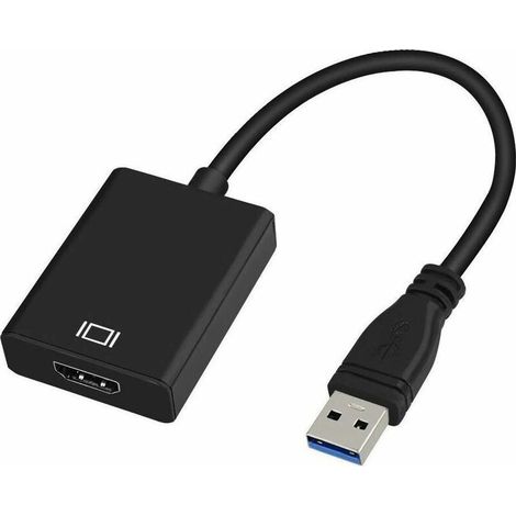 Usb 3.0-zu-hdmi-adapter, Usb 3.0-zu-hdmi-konverter 1080p Full Hd (stecker Auf Buchse) Mit Audio Für Laptop, Projektor Und Hdtv. Kompatibel Mit