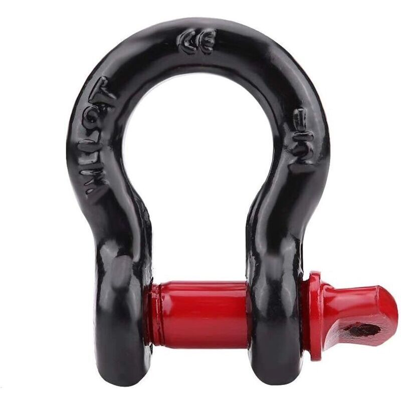 Schwarze Und Rote D-ring-schäkel, Tragfähigkeit 4,75 T / 10.000 Lbs – 8 T / 17.000 Lbs, Stahl Und Verzinkt, Für Abschleppwagen Und Fahrzeugbergung