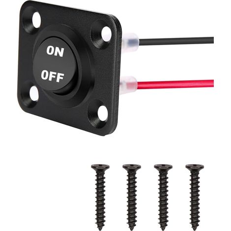 Stück 12v-24v Wippschalter, Runder Wippschalter, 1-fach, 6a/250v 10a/125vac Spst, Rundes 12v-schaltfeld Für Auto, Lkw, Rennwagen, Boote