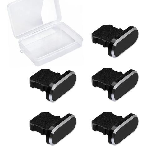 5-teiliges Staubschutz-set Für Iphone 14/14 Plus/14 Pro Max/13/12 Pro/12/12 Mini/11/11 Pro/se/x/xr/xs, Tragbarer Staubschutz Mit Tasche Und Anti-verlust-clip, Schutz Für Den Ladeanschluss