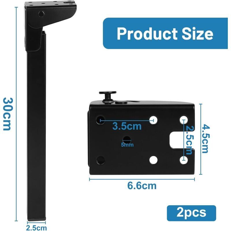 Set Mit 2 Praktischen Klapptischbeinen, Klappbaren Tischbeinen, Klappbaren Stützbeinen, Ersatzbeinen, Klappbaren Sofabeinen Für Bett, Kleiderschrank, Laptop, Diy-möbel, 30 Cm