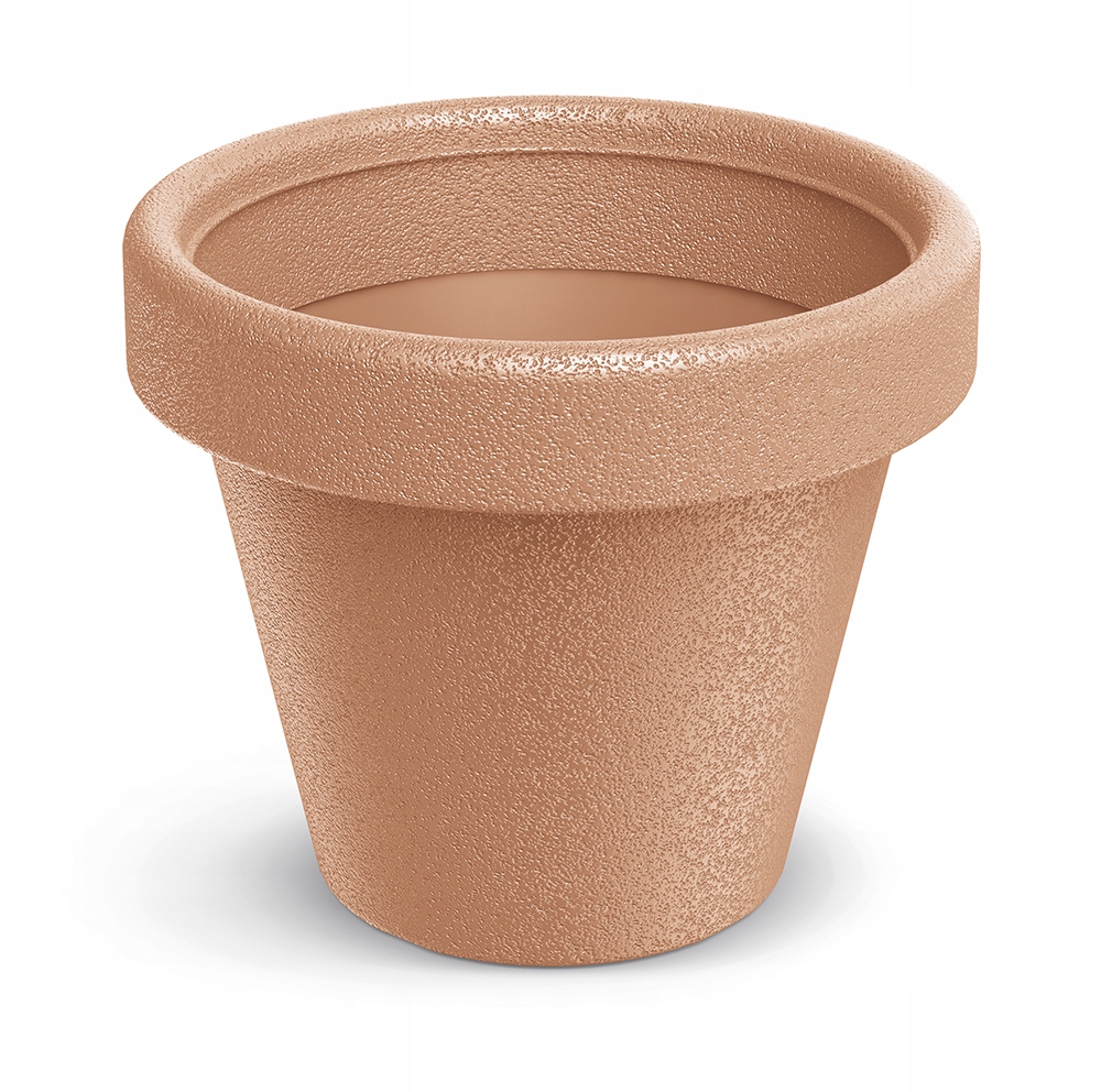 Kunststoffblumentopf Mit Rundem Deckel, Terrakotta-ziegelstein, 23,8 Cm Original