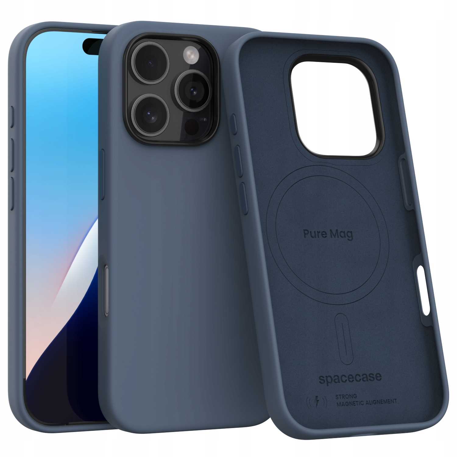 Spacecase Pure Mag Iphone 16 Pro Dunkelblau