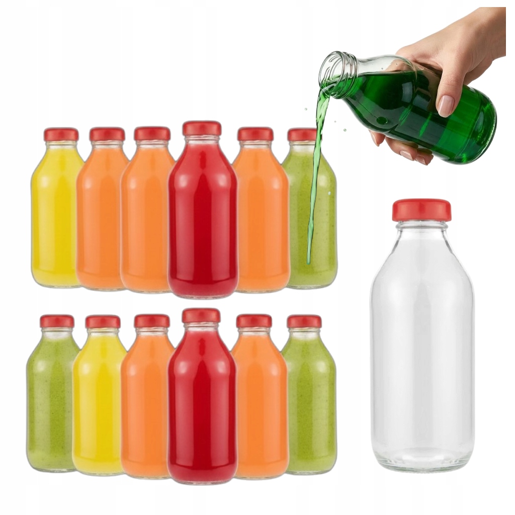10 Glasflaschen Für Saft, Sirup, 330-ml-flasche Für Hausgemachte Liköre