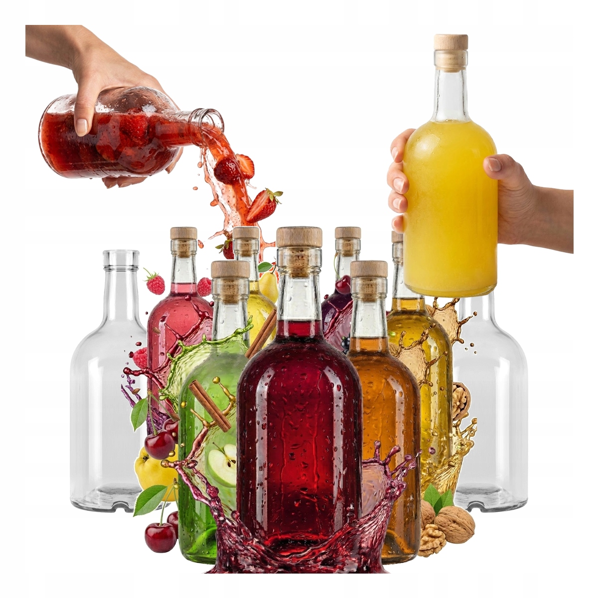 10 Blanka-flaschen 500 Ml Mit Korken Für Selbstgemachte Liköre Und Tinkturen (10 Stück 0,5 L)