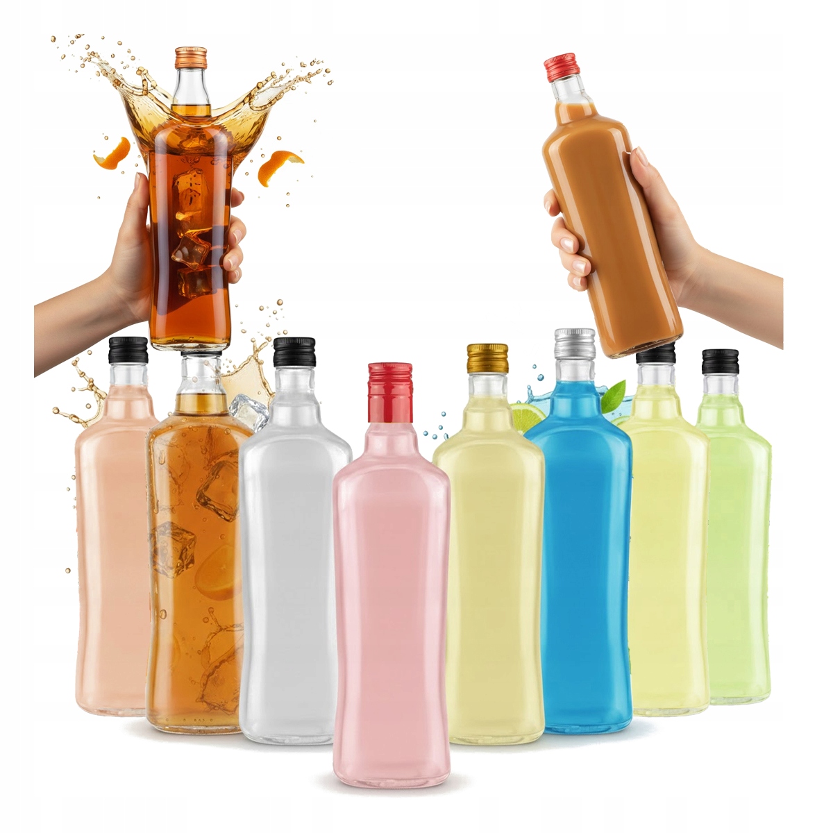 10 Glasflaschen Für Tinkturen, Diva 500ml Geschenkflasche, Saft, Wein 0,5l