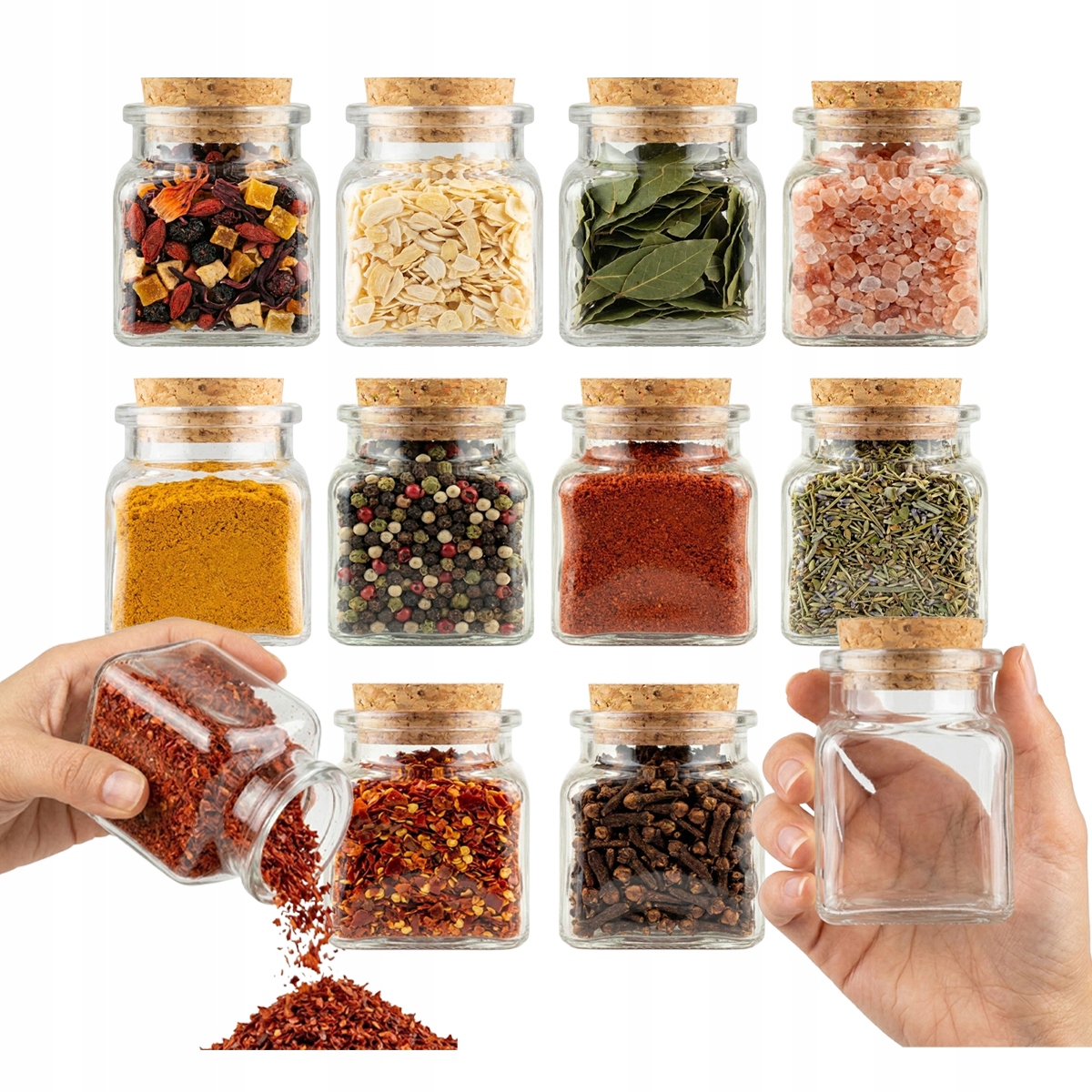 12er-glas À 120 Ml Für Gewürze, Kräuter, Hochzeitskerzen, Geschenkidee Mit Korken