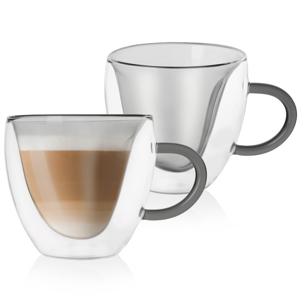 2 Doppelwandige Thermogläser Für Kaffee, Tee, Latte Macchiato Und Andere Getränke (280 Ml)