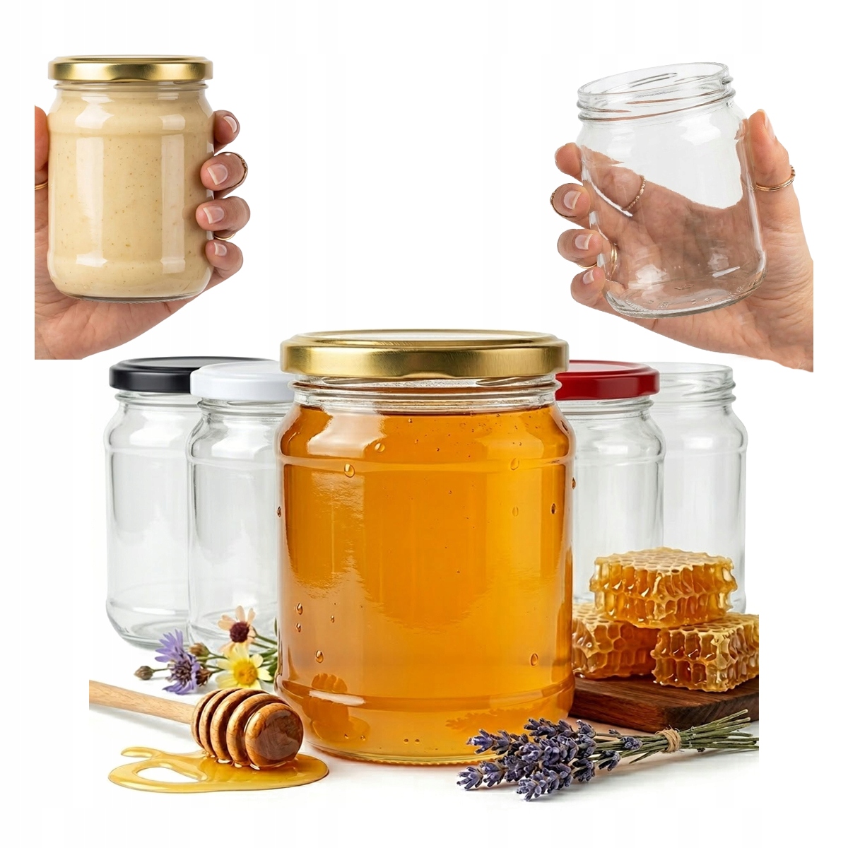 24 X 450 Ml Glasbehälter Für Marmelade, Honig, Konfitüre Mit Drehverschluss Fi82
