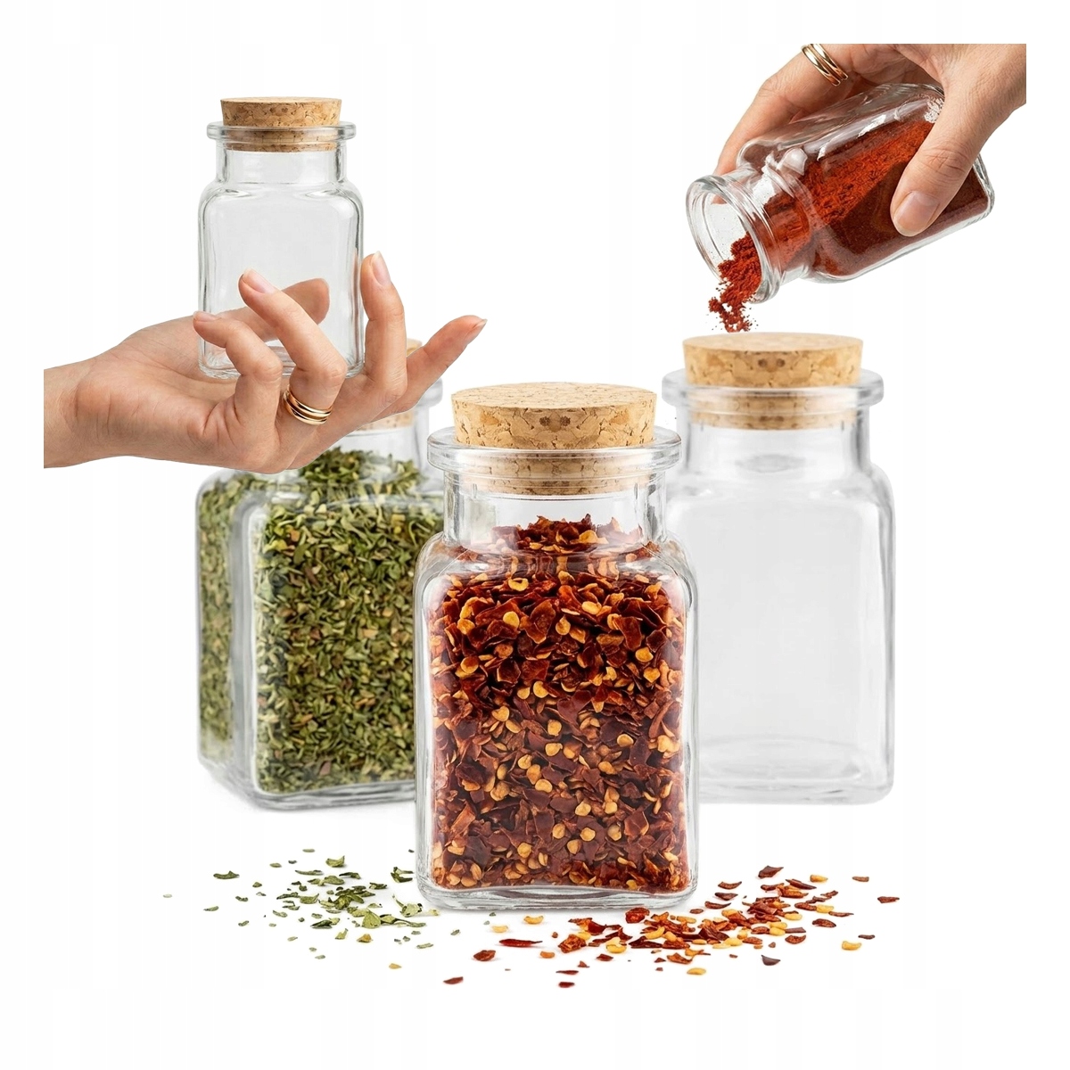 5 X 150-ml-gläser Mit Korken Für Gewürze, Geschenke, Kerzen, Hochzeiten Und Diy-projekte