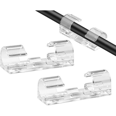 Packung Mit 50 Selbstklebenden Kabelclips Für Kabelmanagement, Kabelorganisatoren Für Fernseher, Pc, Laptop, Ethernet-kabel, Büro, Zuhause