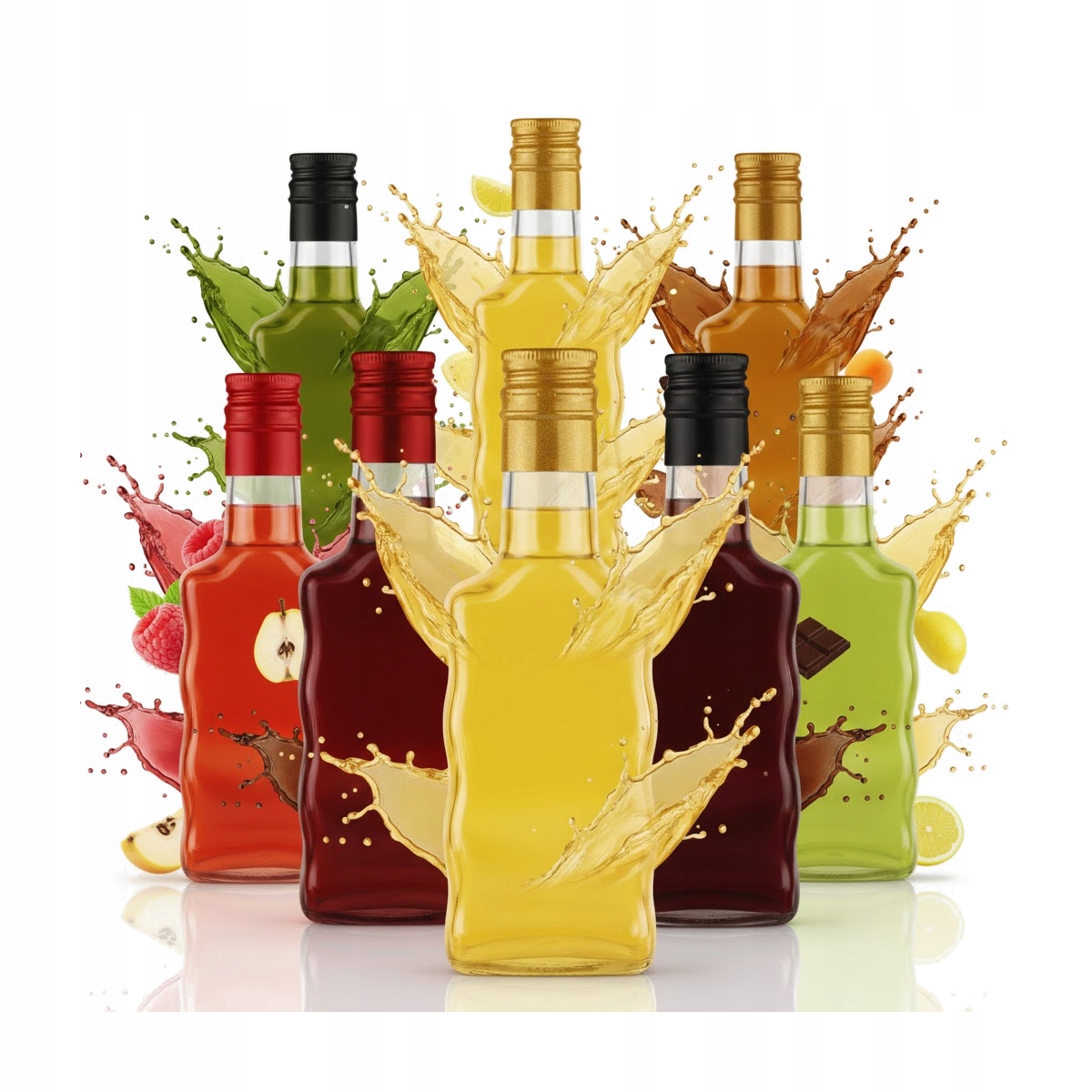 50 Glasflaschen Wave 200 Ml Für Liköre, Wein Und Säfte (0,2 L) + Verschluss