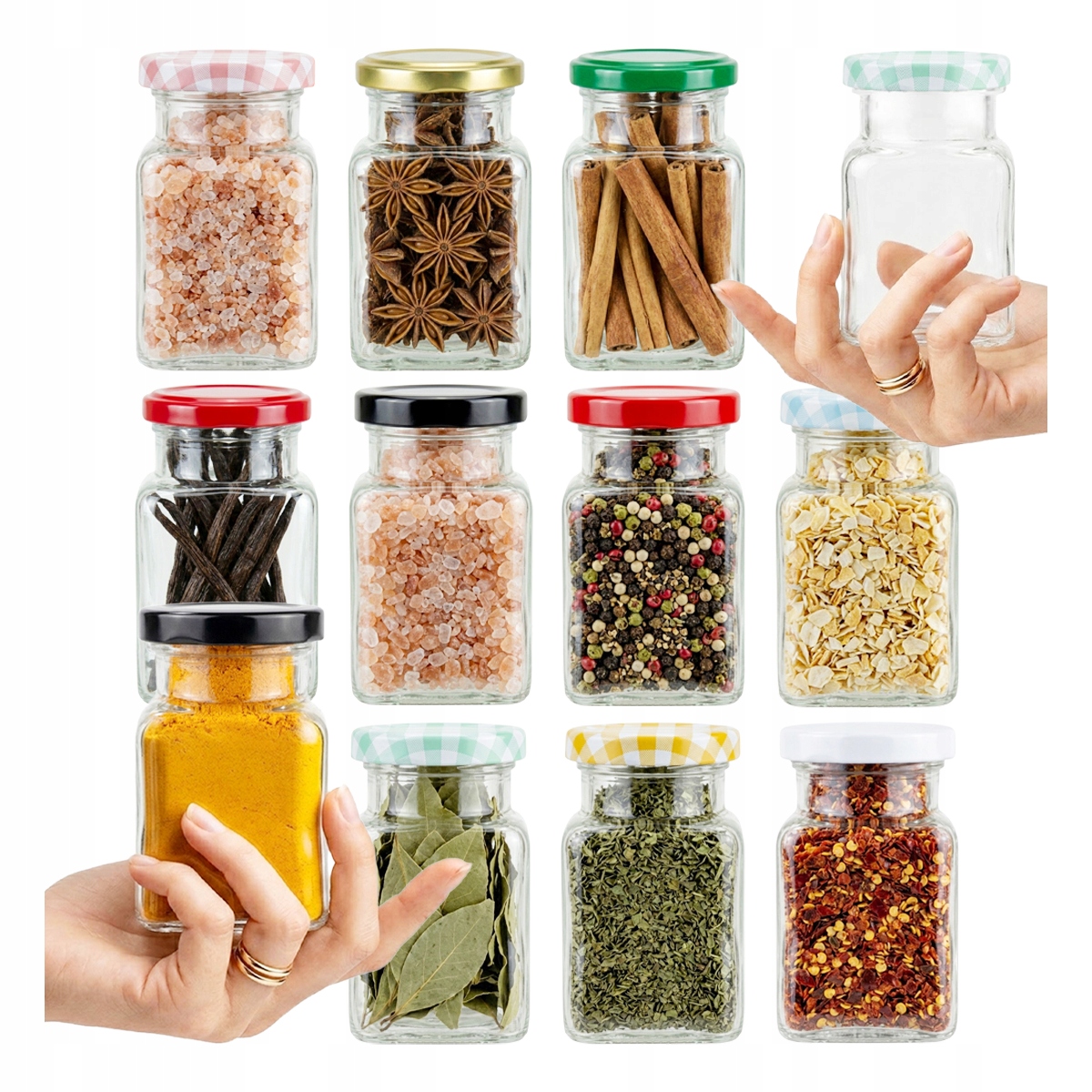 50x Glas 150ml Gewürze Marmelade Honig Hochzeit + Deckel Fi 53