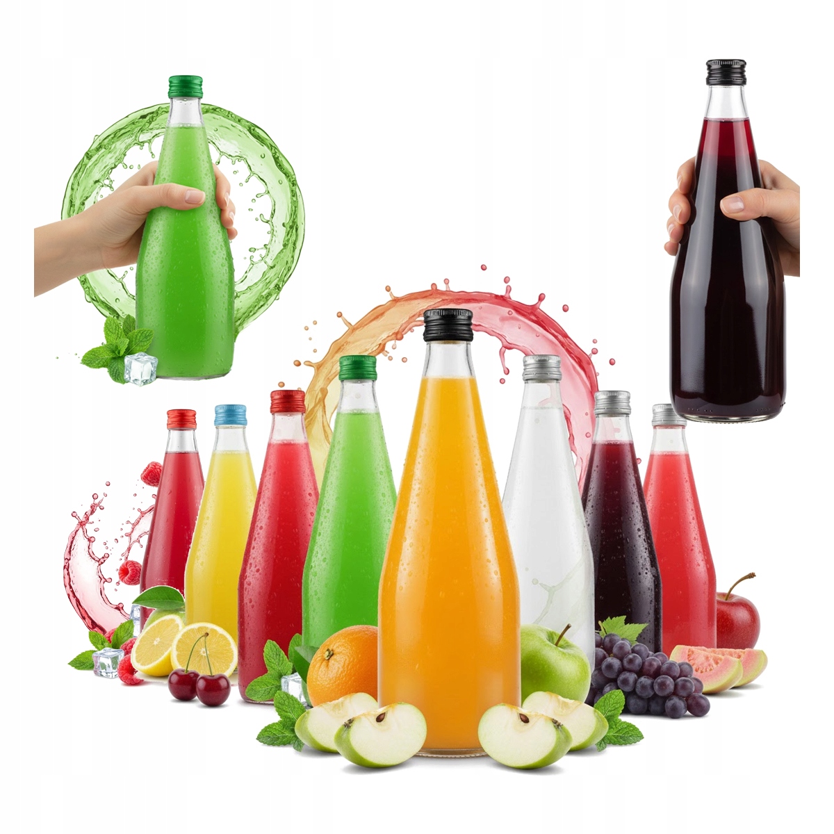 10 Flaschen Kropla 700ml Für Saft, Sirup, Wodka, Wein, Hochzeitsgeschenk
