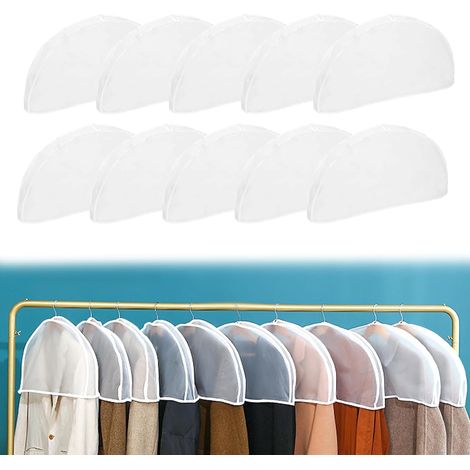 Set Mit 10 Kleidersäcken, Anzughüllen, Waschbaren Hängekleidersäcken, Transparenten, Staubdichten Kleidersäcken Für Smokings, Blazer, Hemden Und Röcke