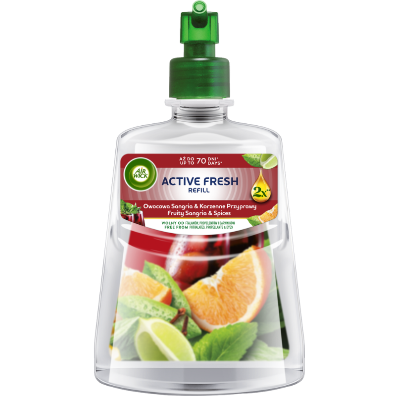 Air Wick Active Fresh Lufterfrischer Nachfüllpackung Frucht-sangria Und Gewürze 228 Ml