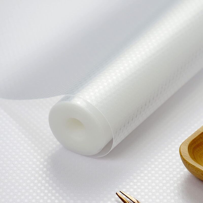 Zuschneidbare, Wasserfeste Schrankpapier-anti-rutsch-schubladenmatte Für Küchenschubladen, Esstisch, Kleiderschrank, Schuhschrank, Transparent, 45 X 200 Cm