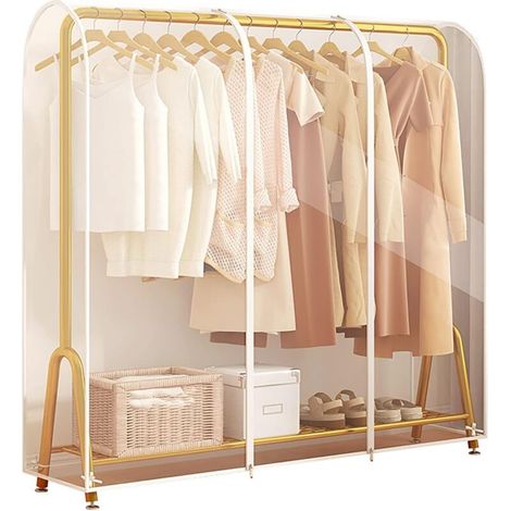 Kleiderstangenabdeckung, Transparenter Stangenschutz, Ideal Für Kleider, Anzüge, Mäntel Usw., 180 X 50 X 150 Cm - Rapanda