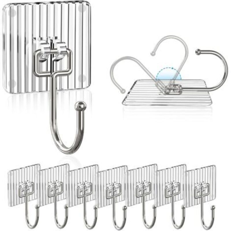 8er-pack Selbstklebende Haken, Kleiderhaken, Handtuchhaken, Selbstklebende Haken Für Küche Und Haushalt