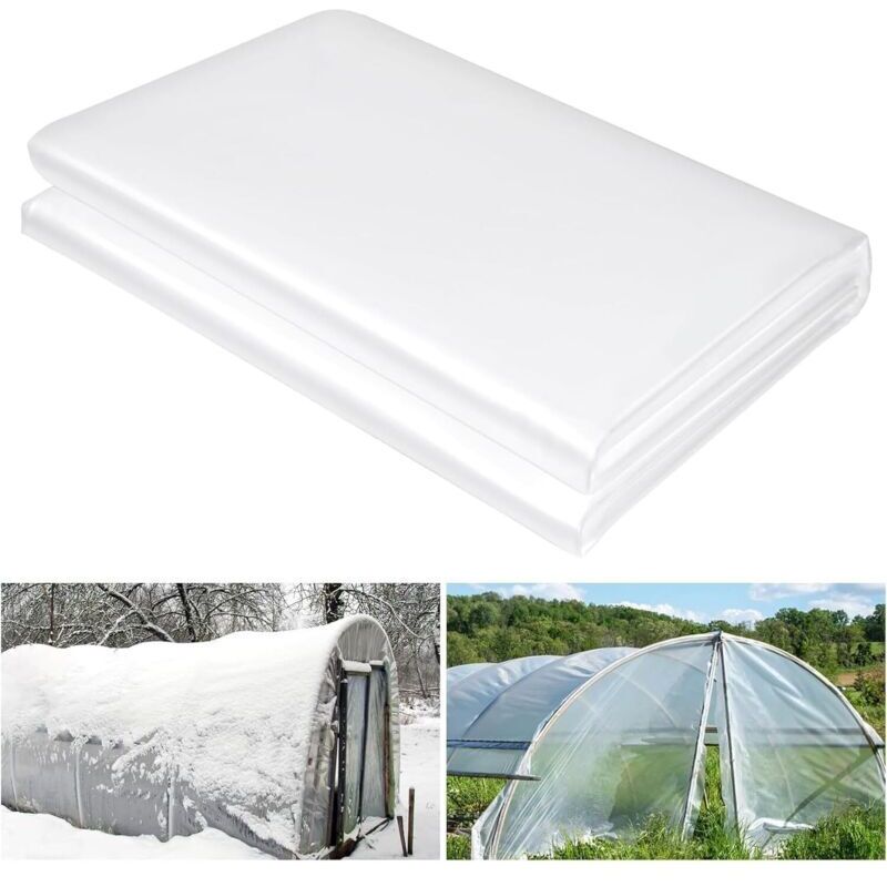 Extra Dicke Polyethylenplane 2 M X 10 M, Staubschutz Für Möbel, Transparente Schutzplane Für Gewächshäuser, Landwirtschaft, Gartenarbeit Und Malerarbeiten
