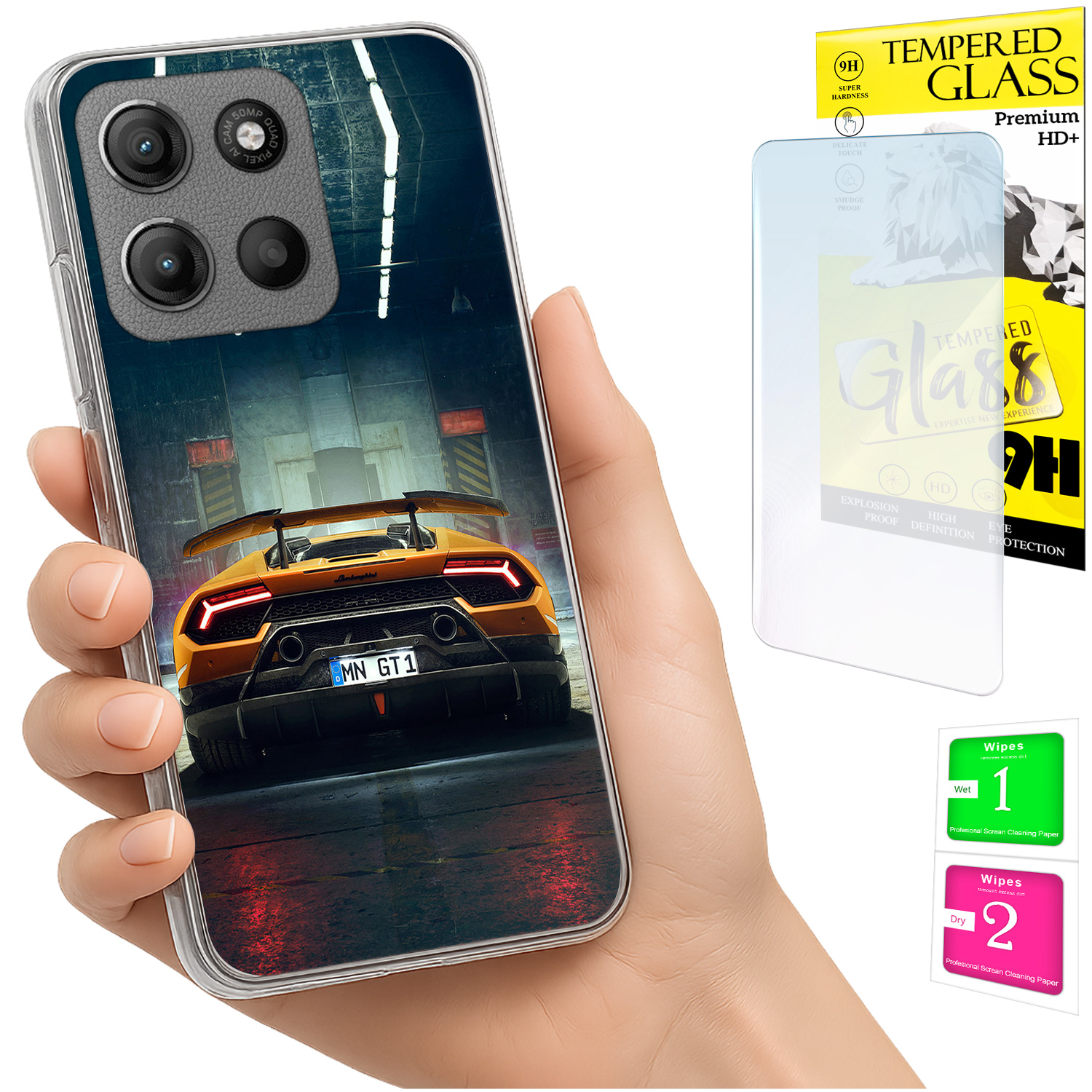 Schutzhülle Für Motorola Moto G15 / G15 Power: Gehäuse, Rückseite + Glas