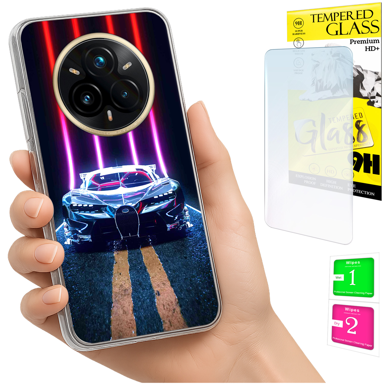 Schutzhülle Für Realme 14 Pro+ 5g / 14 Pro Plus 5g: Rückseite + 9h-glas