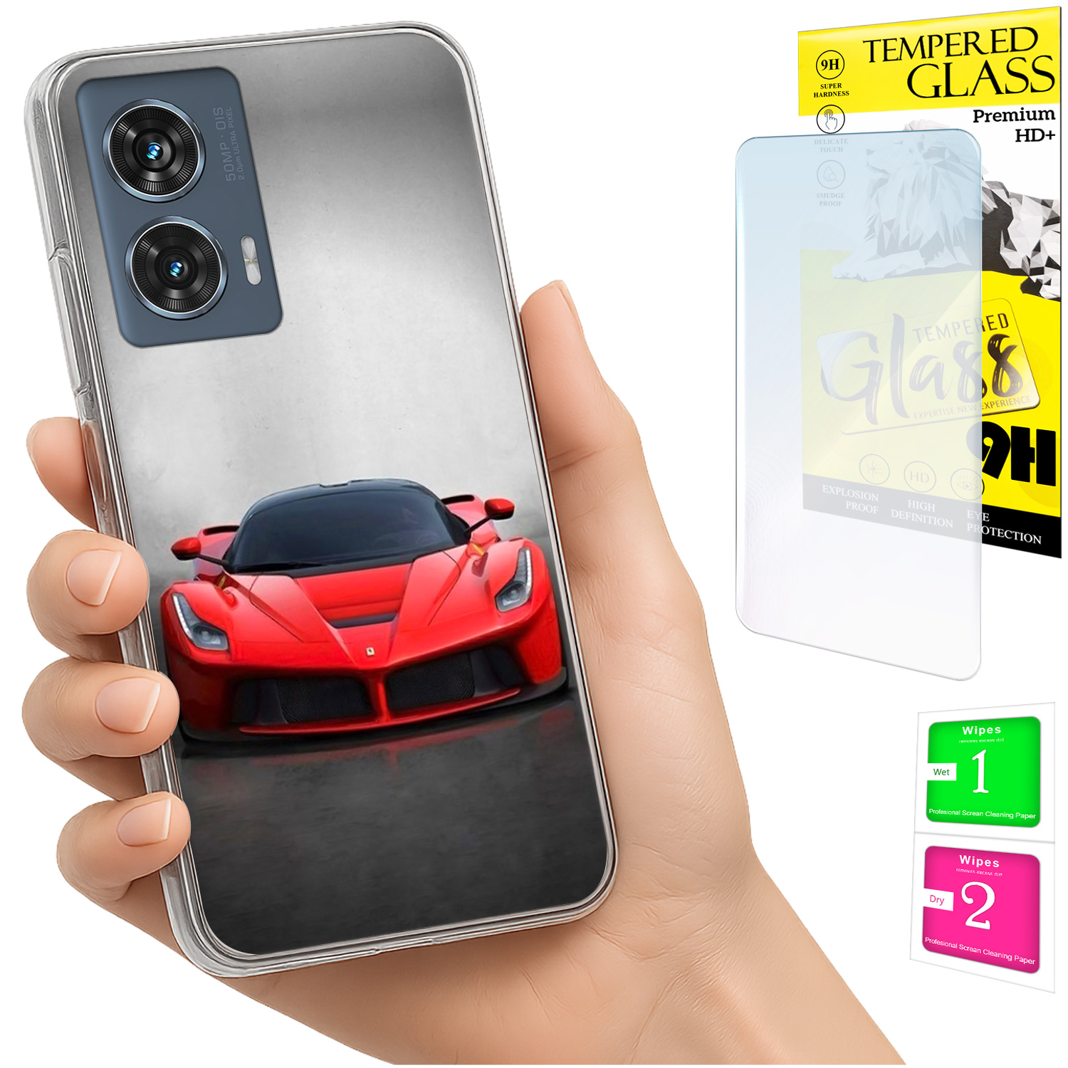 Schutzhülle Für Motorola Edge 50 Fusion: Foto-rückseite + 9h-glas