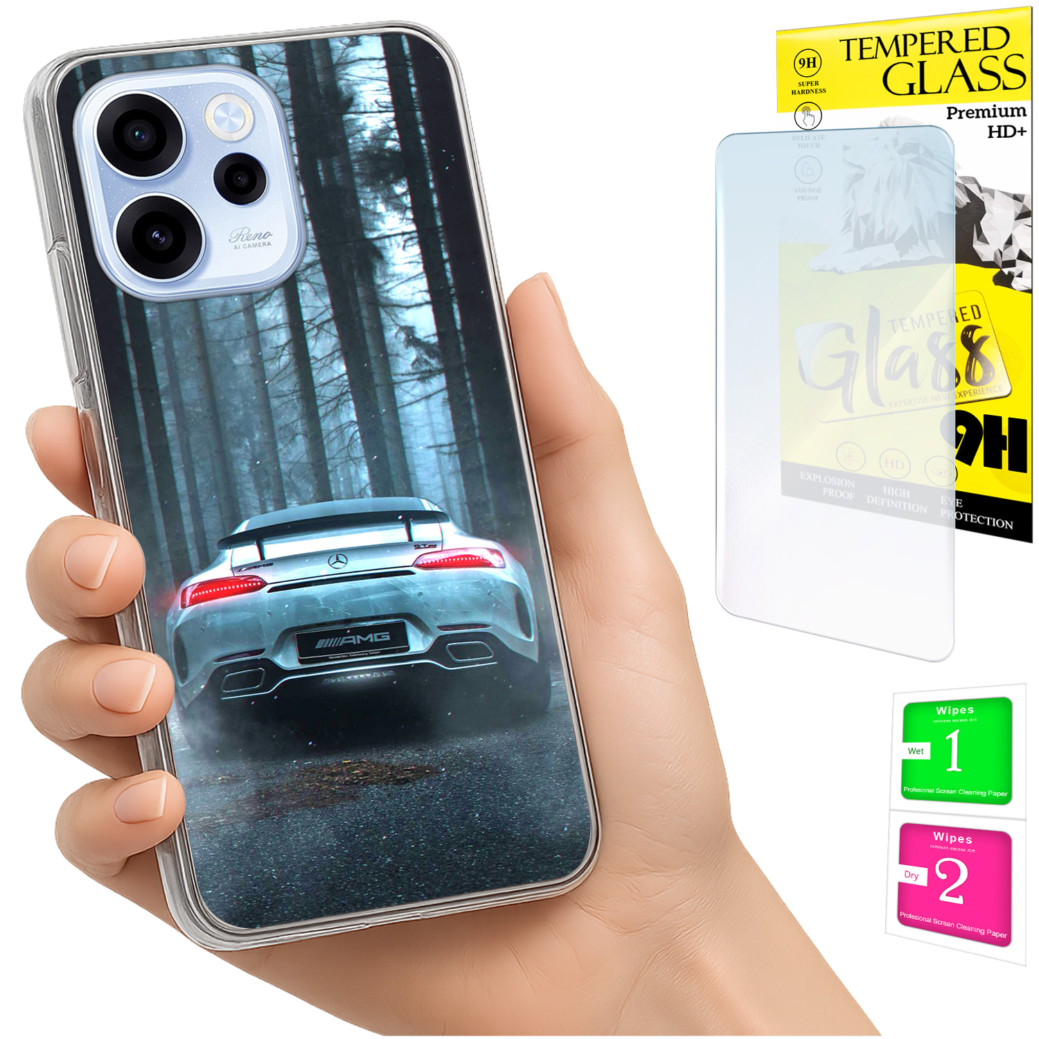Schutzhülle Für Oppo Reno 15f / 15f Fs: Fotoschutzhülle, Rückseite + 9h-glas
