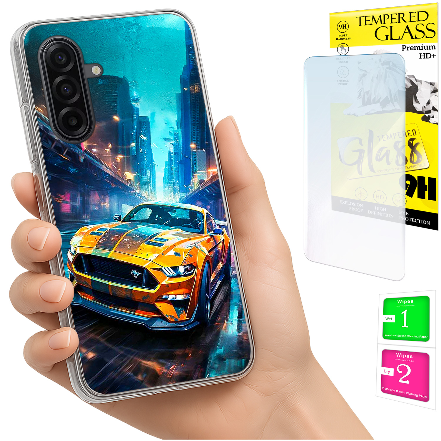 Schutzhülle Für Samsung Galaxy A17 5g: Foto-schutzhülle, Rückseite + 9h-glas