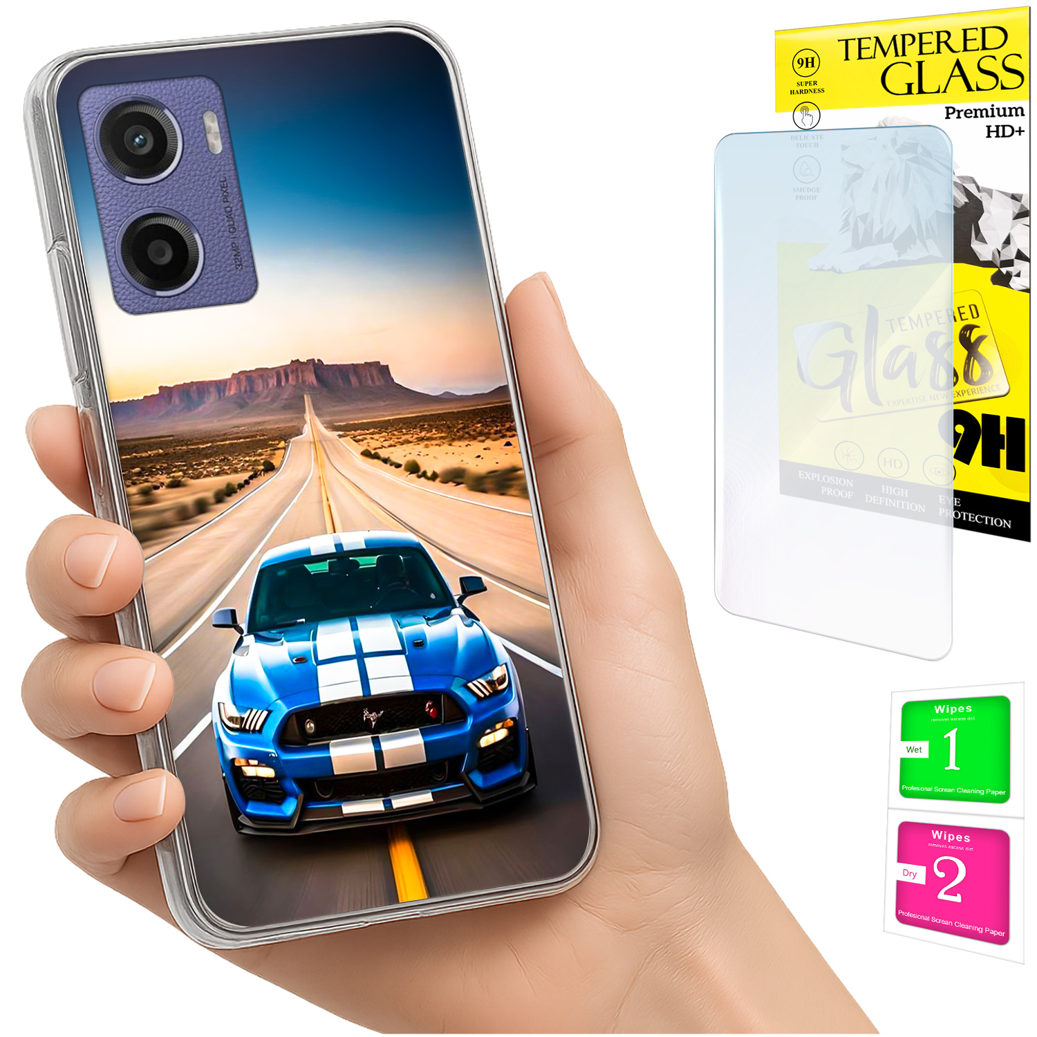 Schutzhülle Für Motorola Moto E15 / Moto G05 (rückseite) + 9h-glas