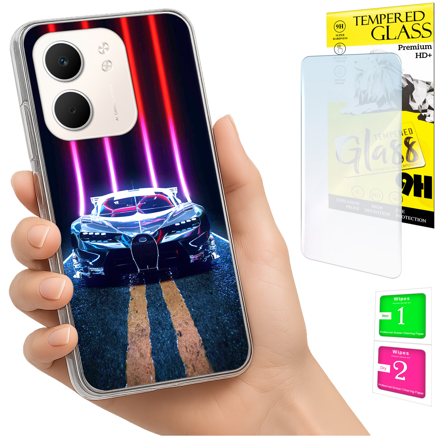 Schutzhülle Für Oppo A5x: Foto-rückseite + 9h-glas