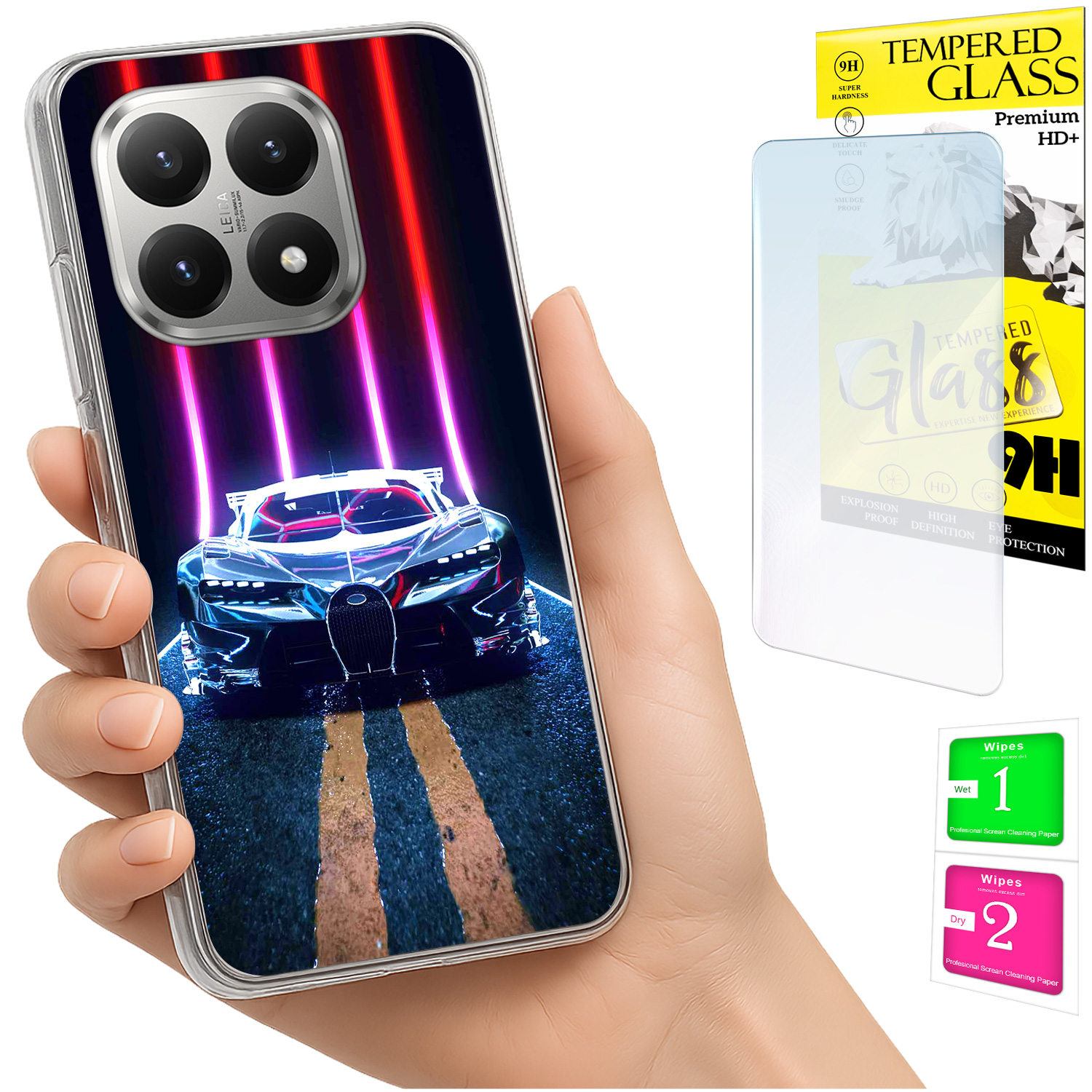 Schutzhülle Für Xiaomi 15t: Fotohülle, Rückseite + 9h-glas