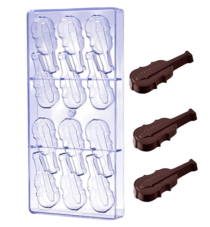 Geigen-schokoladenform Aus Polycarbonat