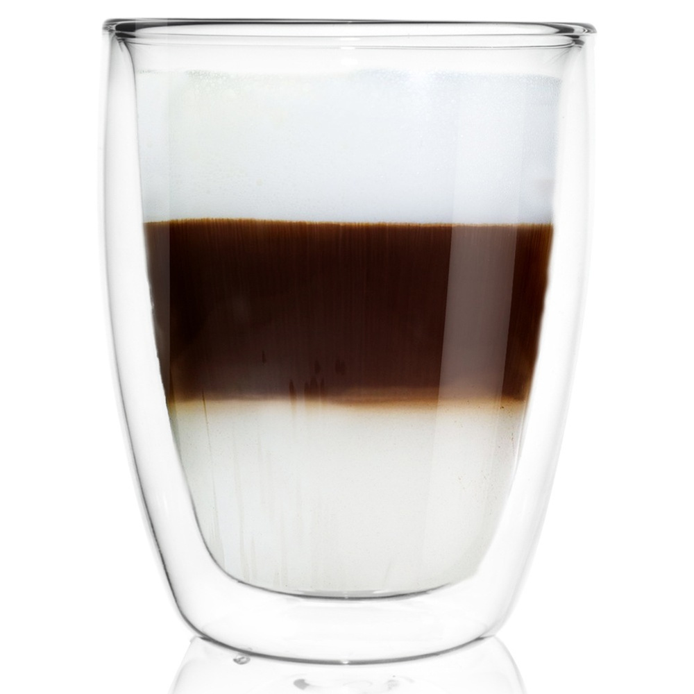 Doppelwandiges Thermosglas Für Latte Macchiato Oder Kräutertee, 330 Ml