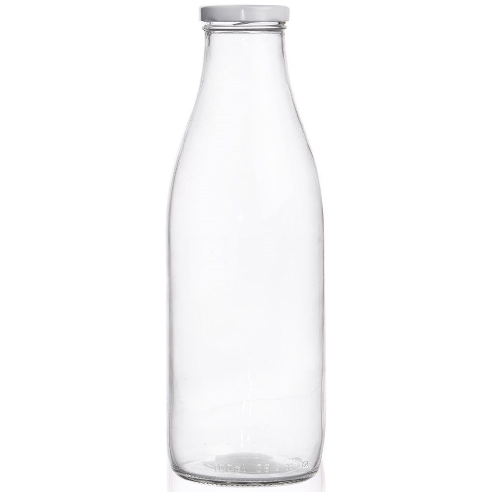 Flasche Für Milchgetränke, Wasser, Saft, Limonade, Glas, 1 Liter