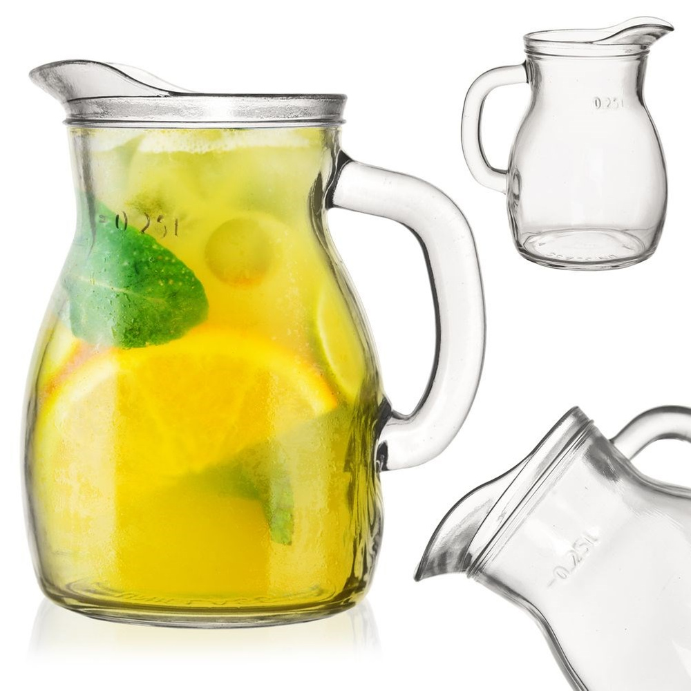 Krug Für Getränke (wasser, Saft, Limonade), Glaskaraffe (wein, 0,25 L)