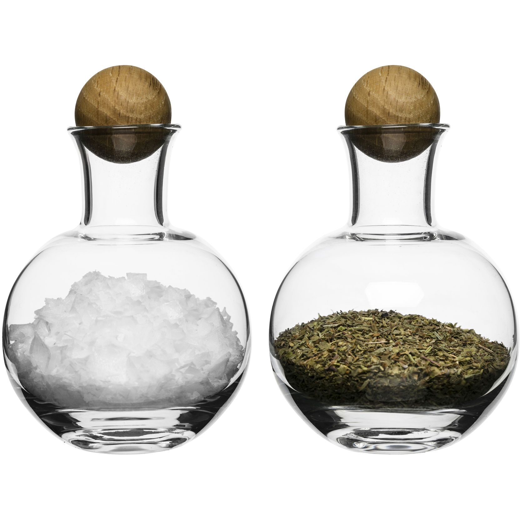 Sagaform Nature Gewürzkaraffen, 0,2 L, 10 Cm, 2 Stk.