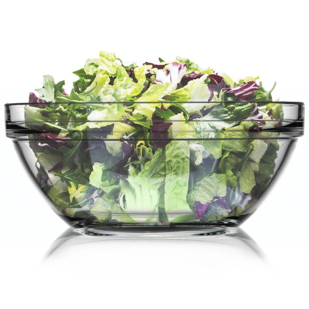 Küchensalatschüssel Aus Glas Für Salate, Gerichte, Obst, Snacks, 3,6 L